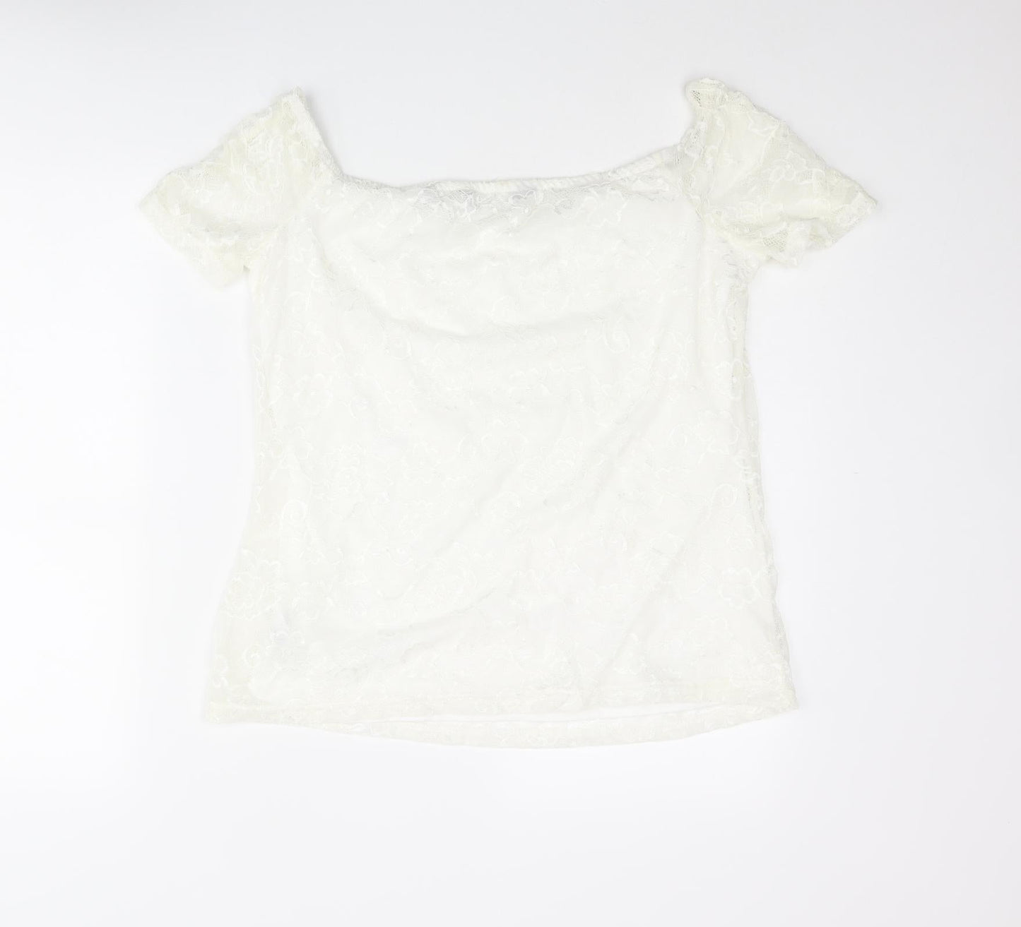 Womens UK Size 14 Dorothy Perkins Ivory Basic Blouse