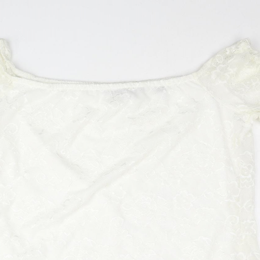 Womens UK Size 14 Dorothy Perkins Ivory Basic Blouse