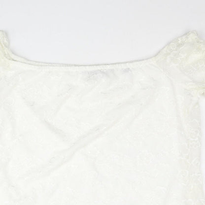 Womens UK Size 14 Dorothy Perkins Ivory Basic Blouse