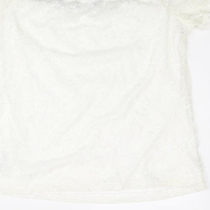 Womens UK Size 14 Dorothy Perkins Ivory Basic Blouse