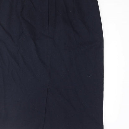 Classics Womens Blue Polyester Straight & Pencil Skirt Size 16 Zip