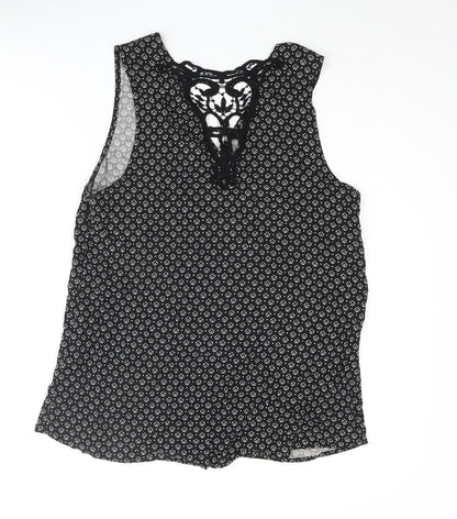 Womens UK Size 10 New Look Black Camisole Blouse