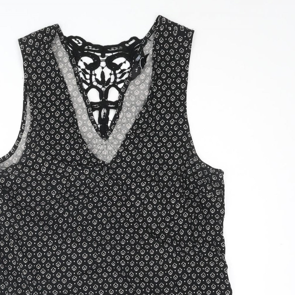 Womens UK Size 10 New Look Black Camisole Blouse