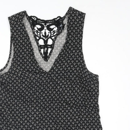 Womens UK Size 10 New Look Black Camisole Blouse