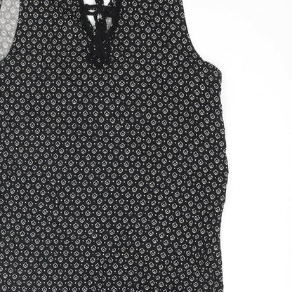 Womens UK Size 10 New Look Black Camisole Blouse