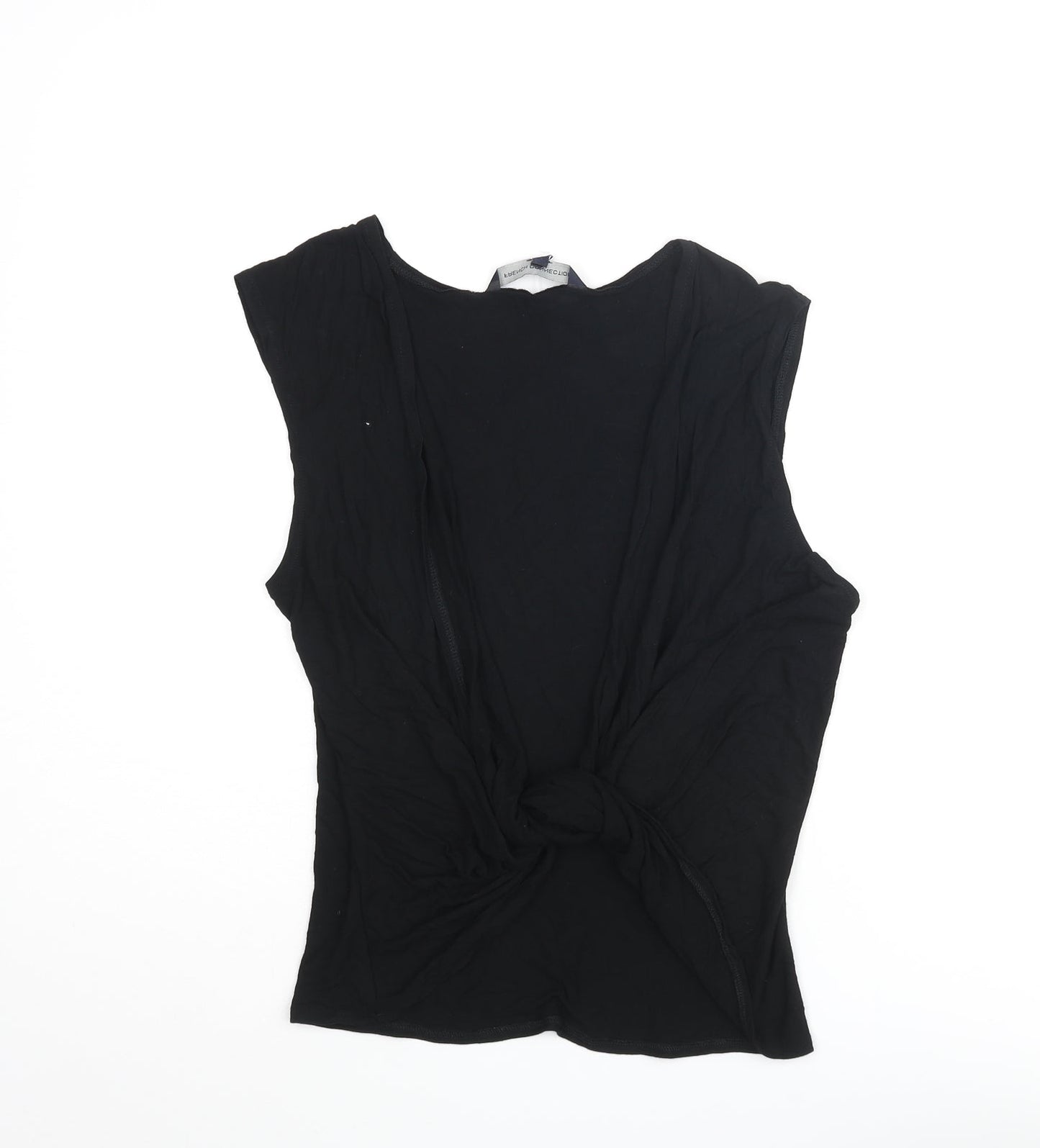 French Connection Womens Black Viscose Camisole Tank Size L V-Neck - Twist