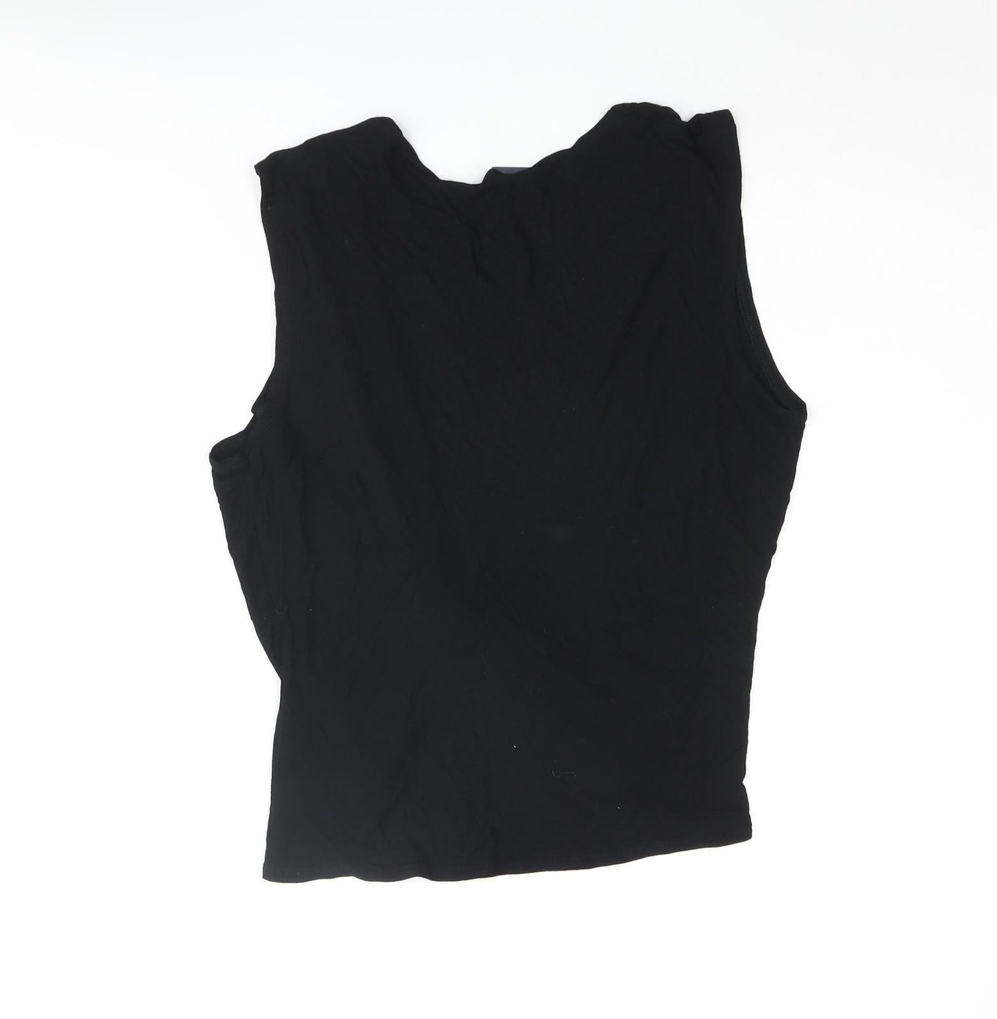 French Connection Womens Black Viscose Camisole Tank Size L V-Neck - Twist