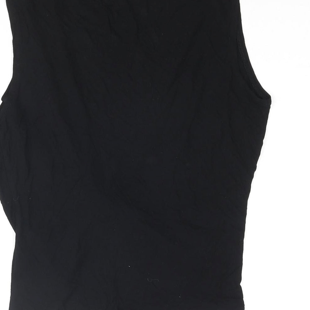 French Connection Womens Black Viscose Camisole Tank Size L V-Neck - Twist