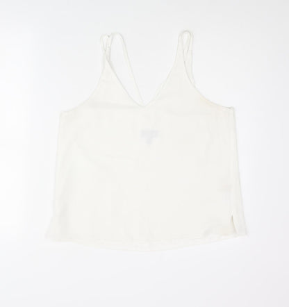 Womens UK Size 12 Topshop White Camisole Tank