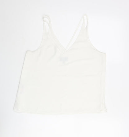 Womens UK Size 12 Topshop White Camisole Tank