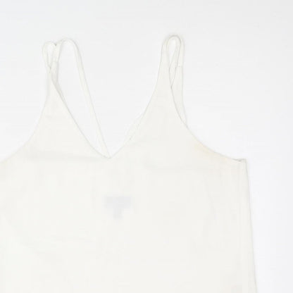 Womens UK Size 12 Topshop White Camisole Tank