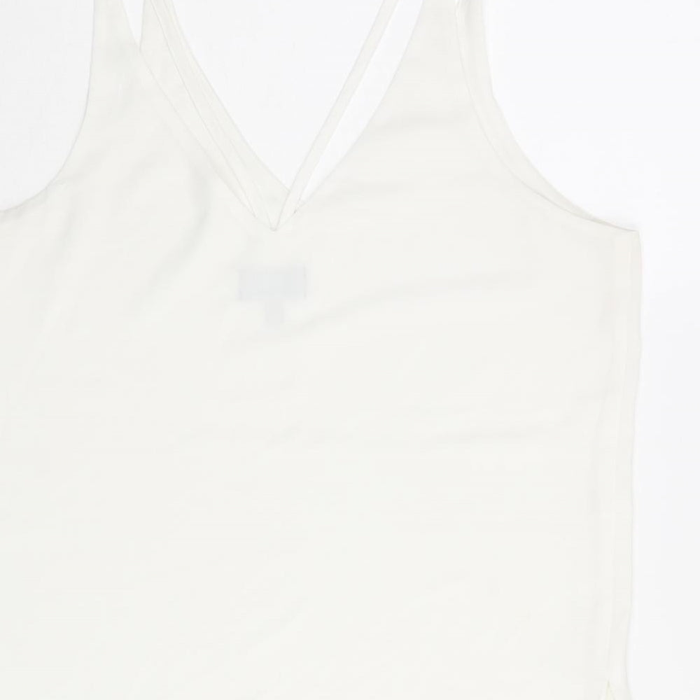 Womens UK Size 12 Topshop White Camisole Tank