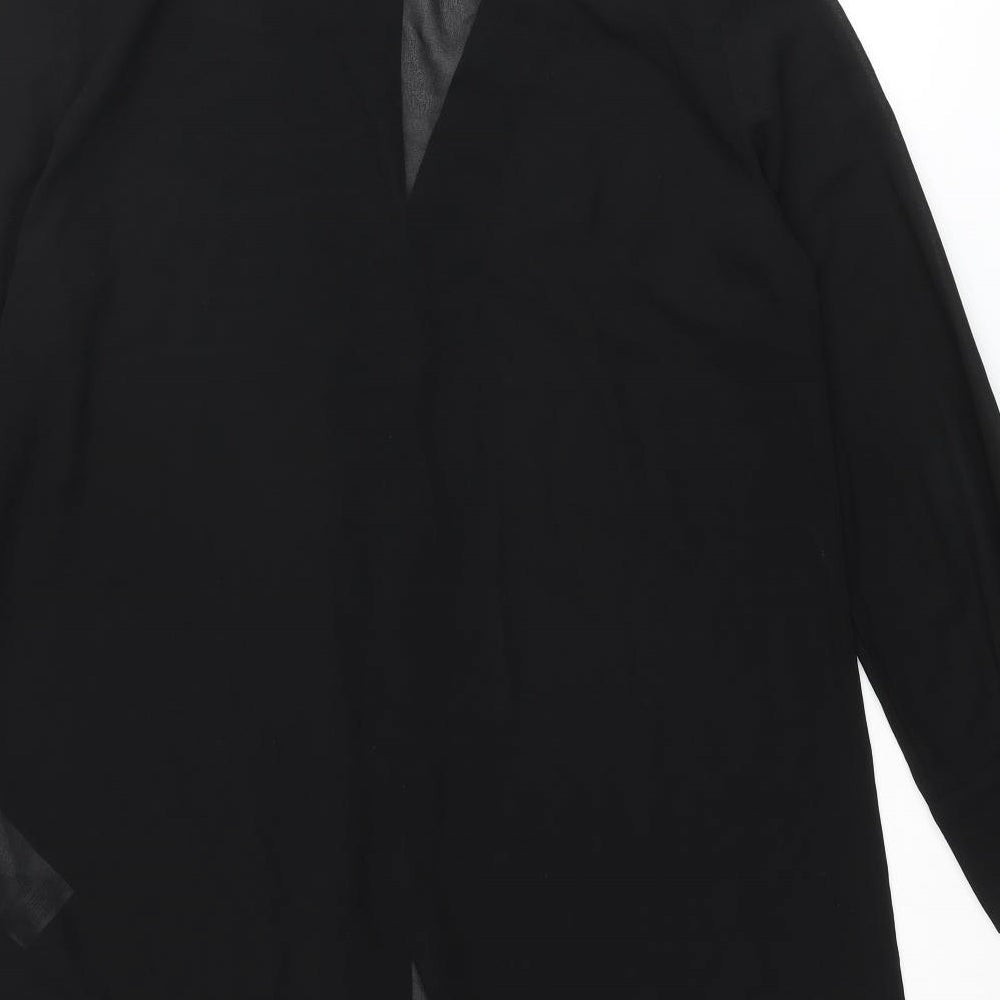 Womens UK Size 10 Object Black Tunic Button-Up