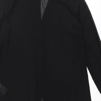 Womens UK Size 10 Object Black Tunic Button-Up