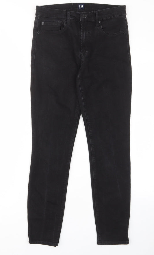 Gap Womens Black Cotton Skinny Jeans Size 28 in L27 in Regular Zip - Pockets, Belt Loops