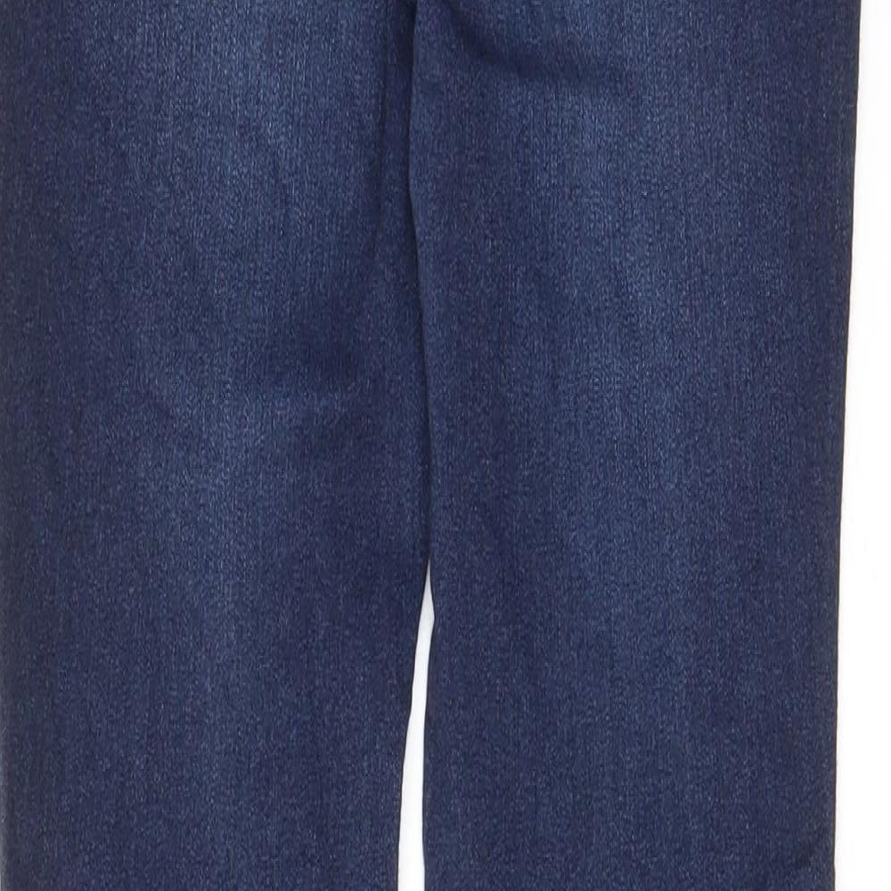 NEXT Womens Blue Cotton Skinny Jeans Size 8 L26 in Regular Zip - Pockets, Belt Loops