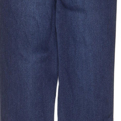 NEXT Womens Blue Cotton Skinny Jeans Size 8 L26 in Regular Zip - Pockets, Belt Loops