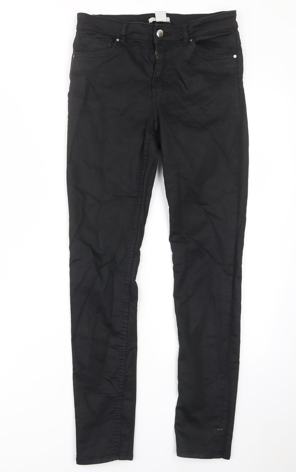 Womens UK Size 8 H&M Regular Fit Skinny Black Jeans