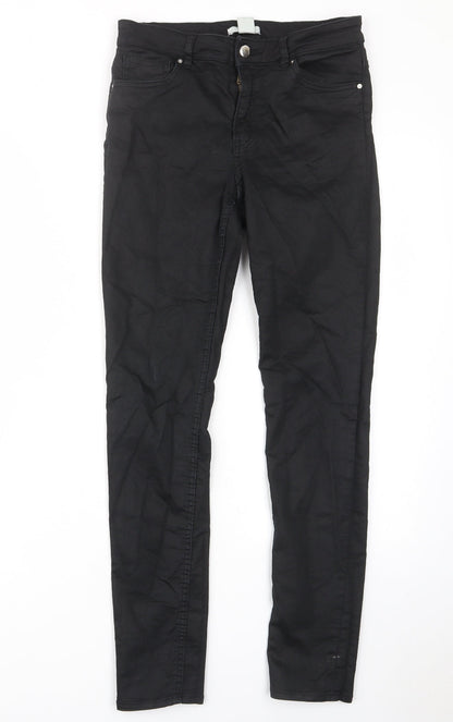 Womens UK Size 8 H&M Regular Fit Skinny Black Jeans