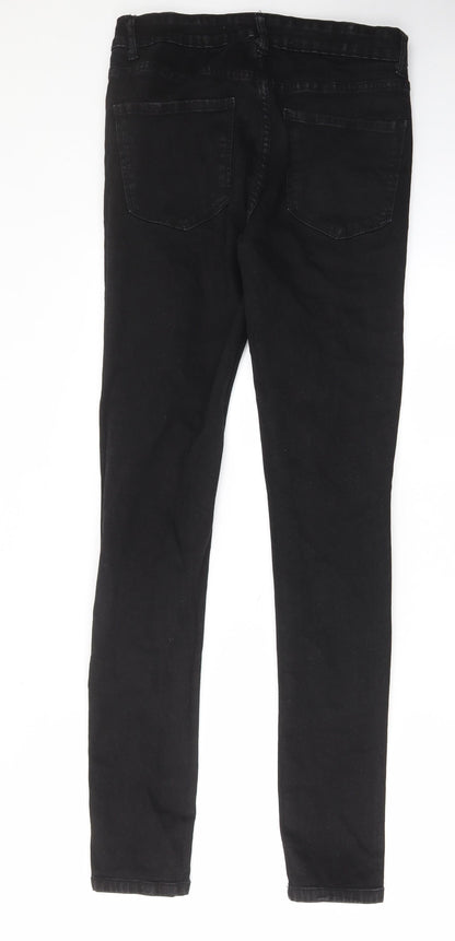 Denim & Co. Mens Black Cotton Skinny Jeans Size 32 in L34 in Regular Zip - Pockets, Belt Loops