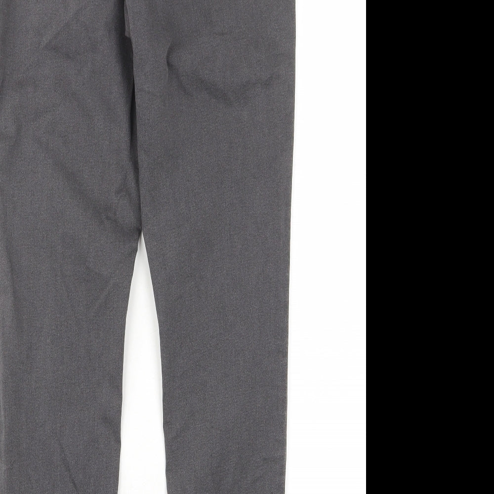 Marks and Spencer Womens Grey Cotton Skinny Jeans Size 10 L27 in Regular - Elastic waist