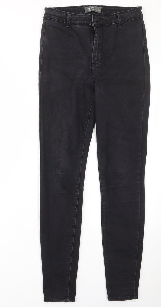 Denim & Co. Womens Black Cotton Skinny Jeans Size 12 L29 in Regular Zip - Pockets