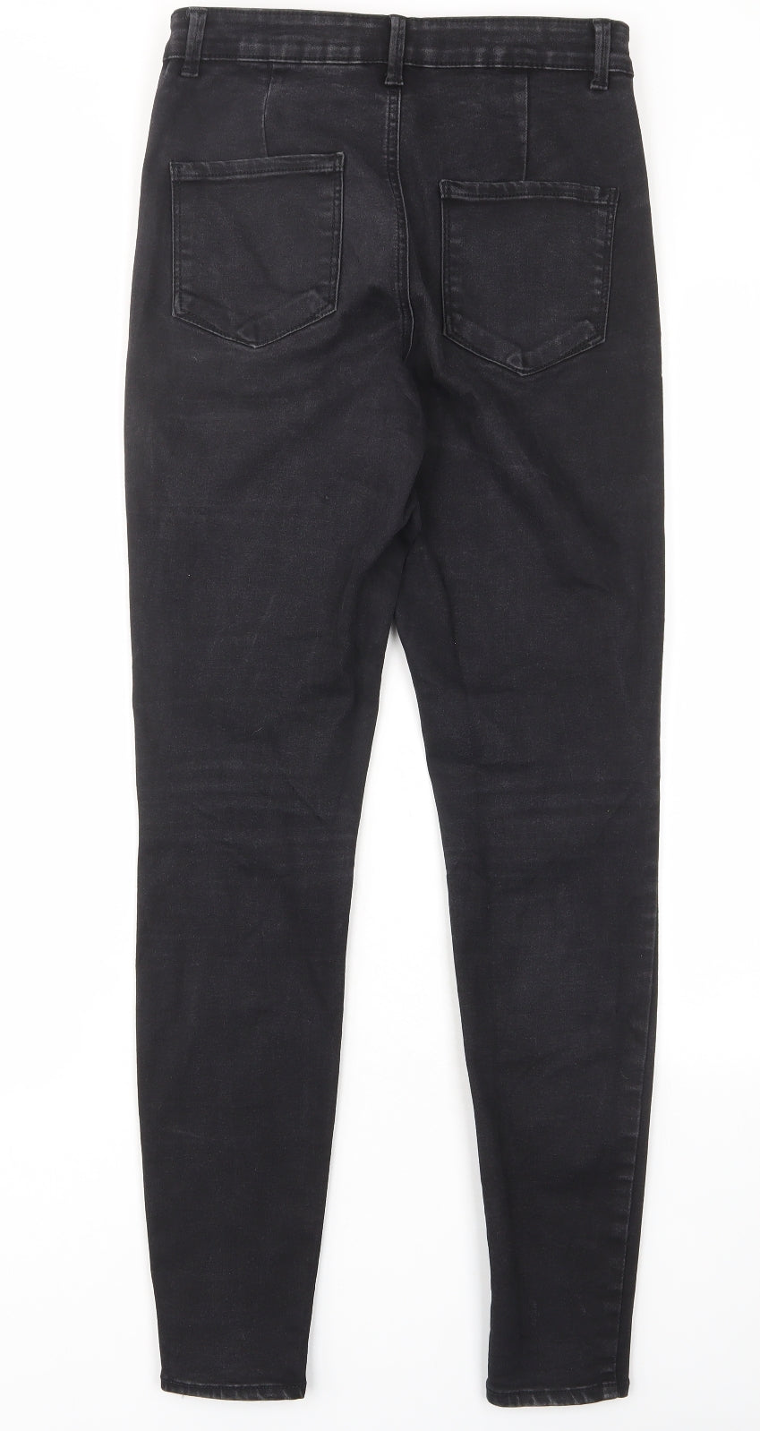 Denim & Co. Womens Black Cotton Skinny Jeans Size 12 L29 in Regular Zip - Pockets