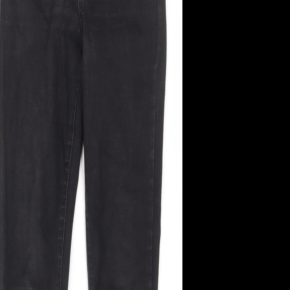 Denim & Co. Womens Black Cotton Skinny Jeans Size 12 L29 in Regular Zip - Pockets