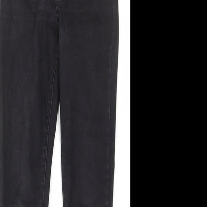 Denim & Co. Womens Black Cotton Skinny Jeans Size 12 L29 in Regular Zip - Pockets