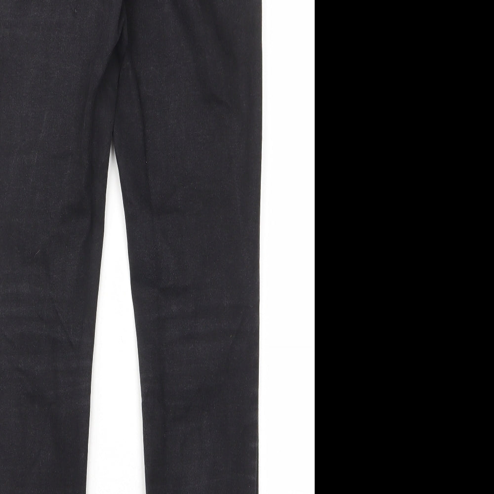 Denim & Co. Womens Black Cotton Skinny Jeans Size 12 L29 in Regular Zip - Pockets