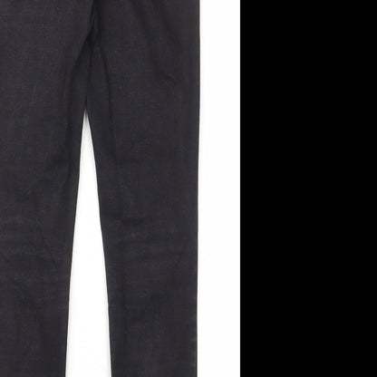 Denim & Co. Womens Black Cotton Skinny Jeans Size 12 L29 in Regular Zip - Pockets