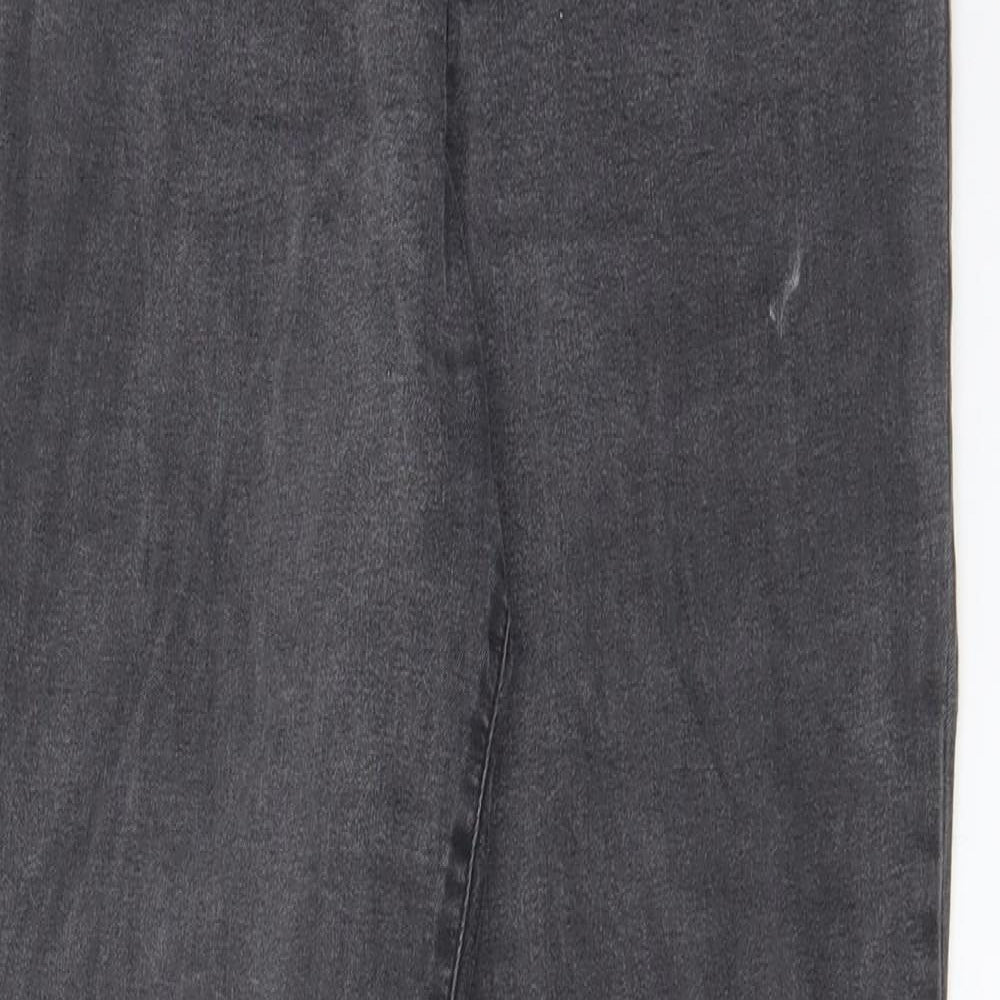 Denim & Co. Womens Grey Cotton Skinny Jeans Size 14 L29 in Regular Zip - Pockets