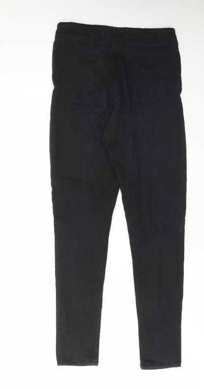 Denim & Co. Womens Black Cotton Skinny Jeans Size 14 L30 in Regular Zip - Pockets