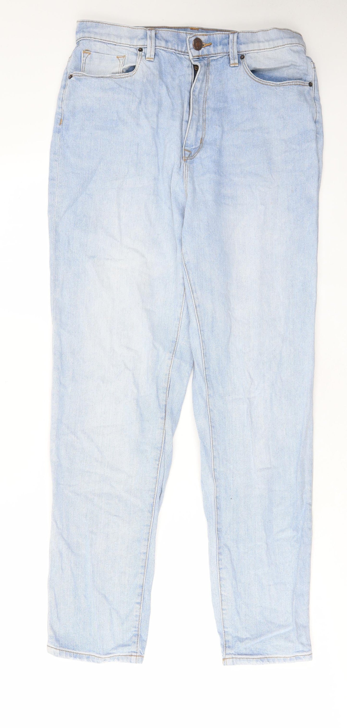 BDG Womens Blue Cotton Straight Jeans Size 30 in L30 in Regular Zip - Pockets, Belt Loops