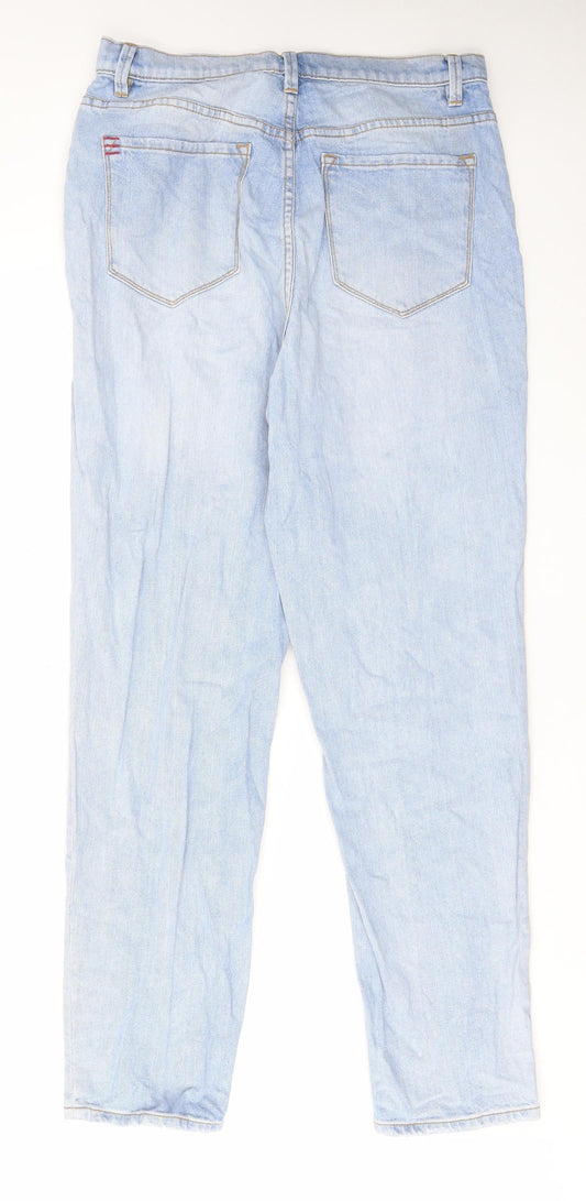 BDG Womens Blue Cotton Straight Jeans Size 30 in L30 in Regular Zip - Pockets, Belt Loops