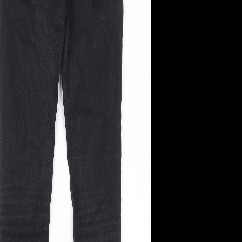 Topshop Womens Black Cotton Skinny Jeans Size 26 in L34 in Regular Zip - Pockets