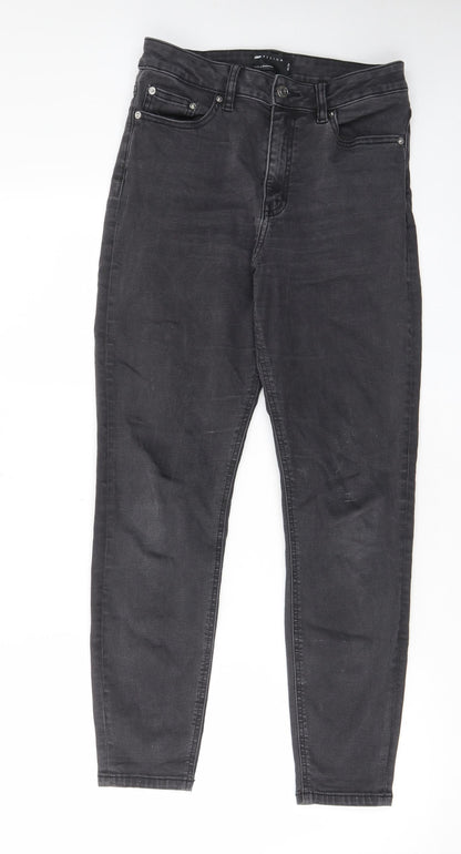 ASOS Womens Grey Cotton Skinny Jeans Size 28 in L30 in Regular Zip - Pockets, Belt Loops