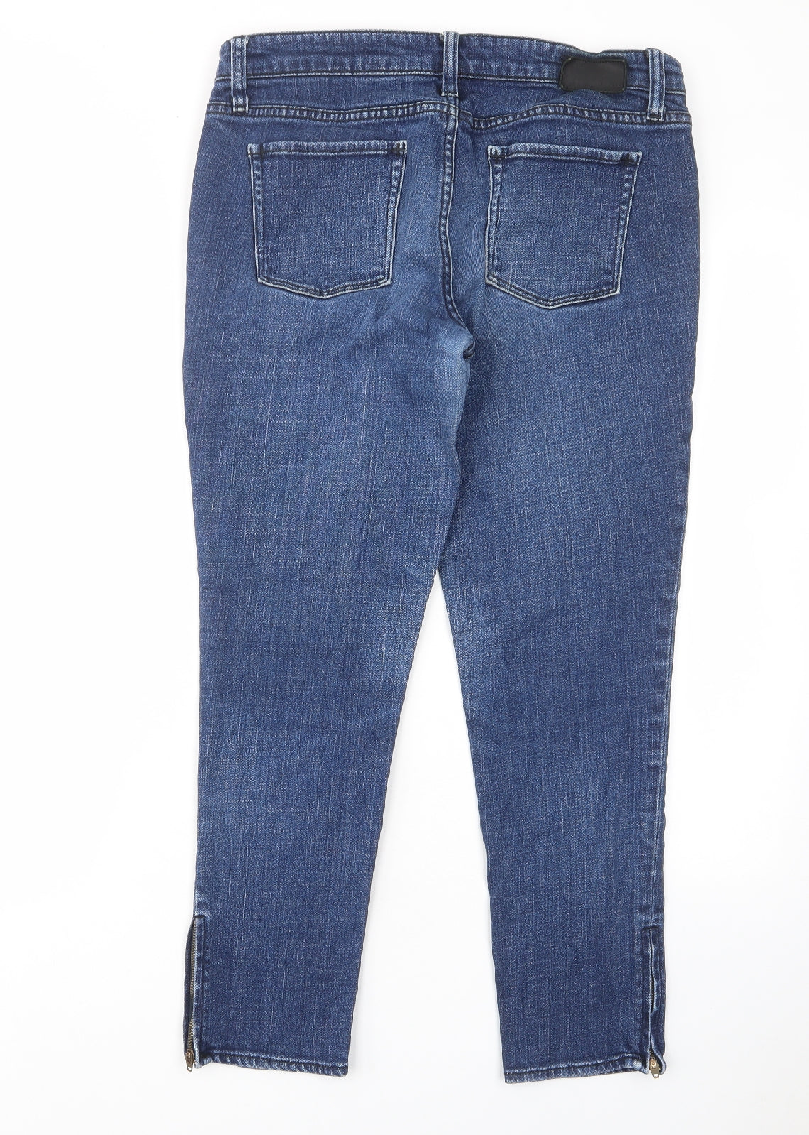 Gap Womens Blue Cotton Skinny Jeans Size 12 L26 in Regular Zip - Pockets, Belt Loops, Zips