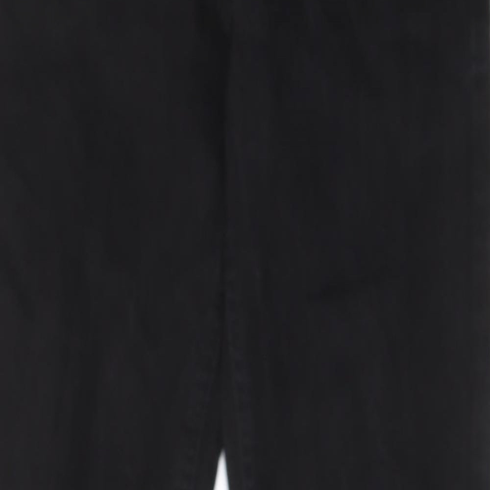 Denim & Co. Womens Black Cotton Skinny Jeans Size 12 L30 in Regular Zip - Pockets, Belt Loops