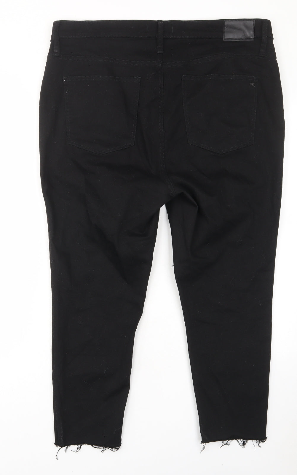 Madewell Womens Black Cotton Skinny Jeans Size 18 L24 in Regular Zip - Pockets, Belt Loops