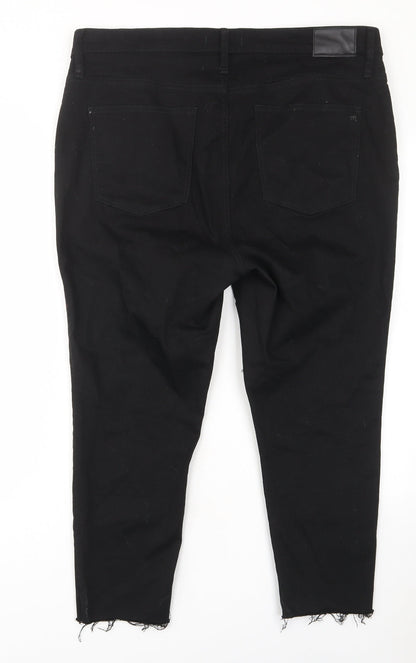 Madewell Womens Black Cotton Skinny Jeans Size 18 L24 in Regular Zip - Pockets, Belt Loops