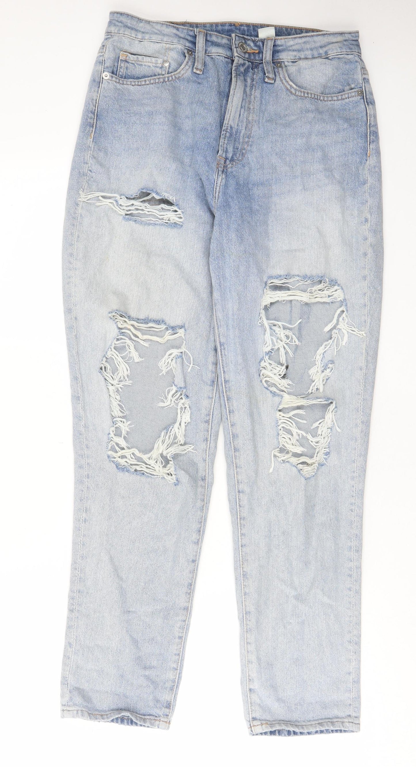 Womens UK Size 10 H&M Regular Fit Straight Blue Jeans