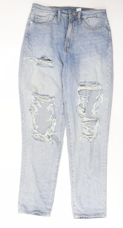Womens UK Size 10 H&M Regular Fit Straight Blue Jeans