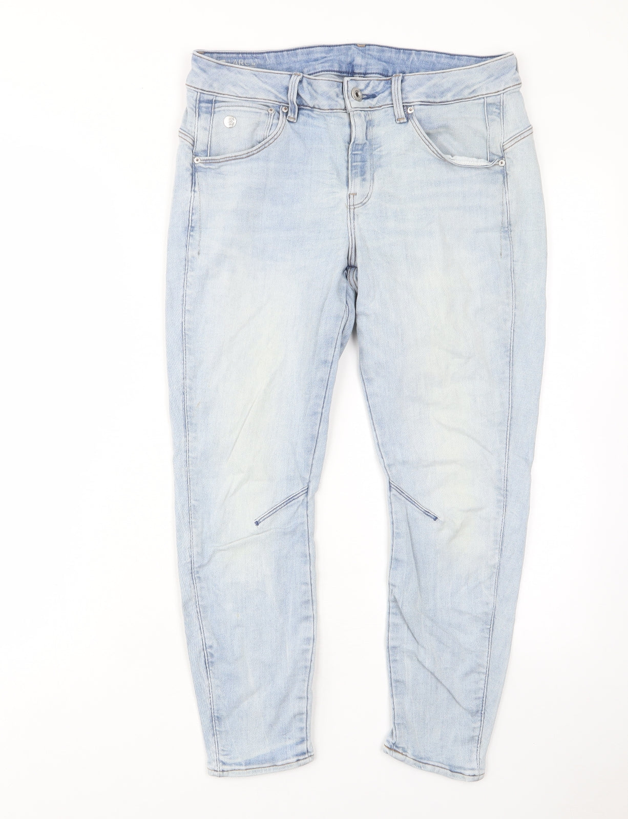 G RAW Womens Blue Cotton Skinny Jeans Size 31 in L28 in Regular Zip - Pockets, Belt Loops