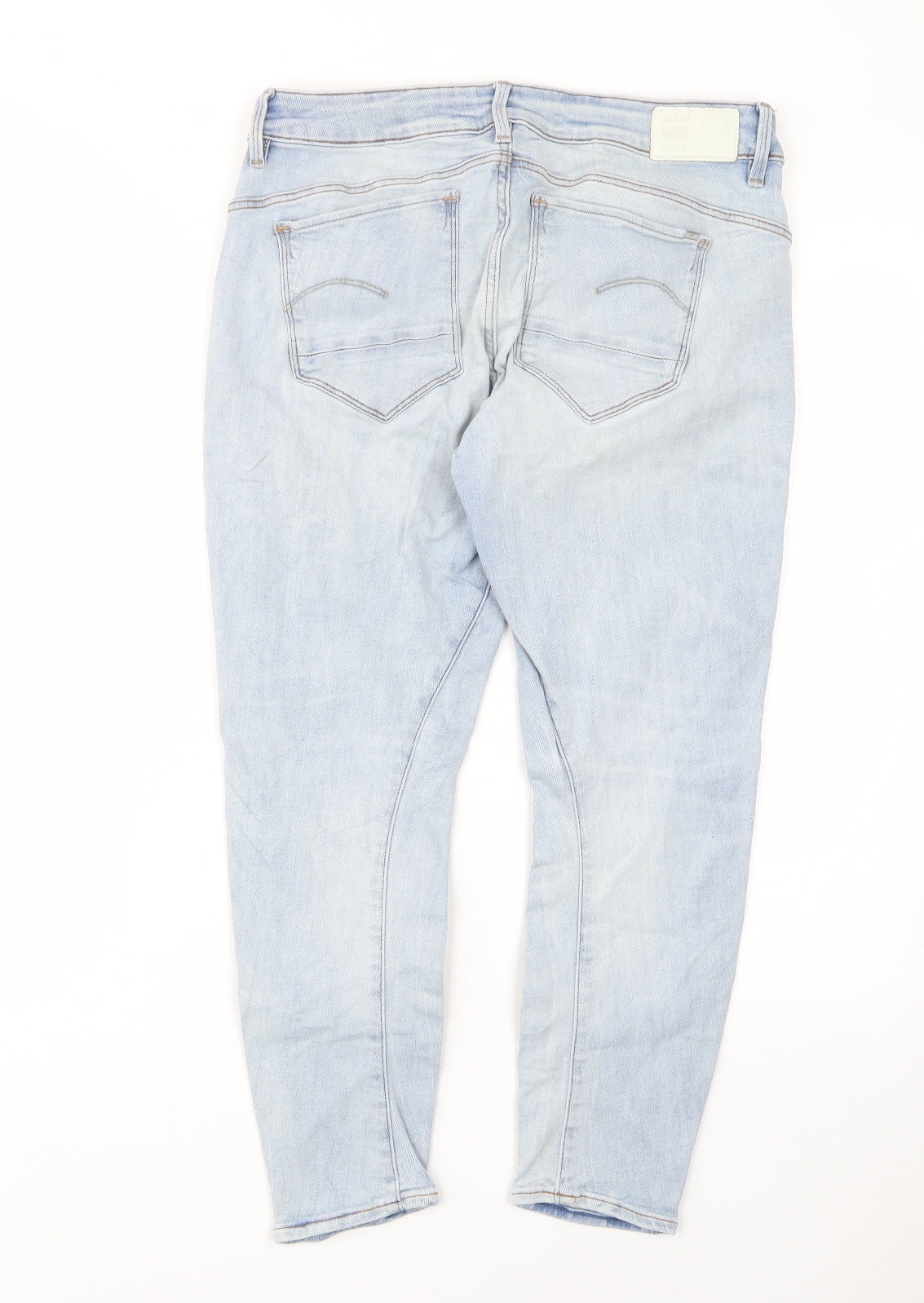 G RAW Womens Blue Cotton Skinny Jeans Size 31 in L28 in Regular Zip - Pockets, Belt Loops