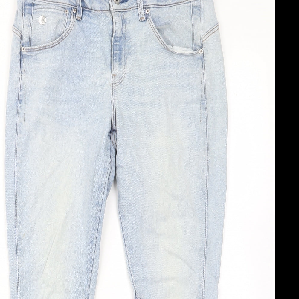 G RAW Womens Blue Cotton Skinny Jeans Size 31 in L28 in Regular Zip - Pockets, Belt Loops