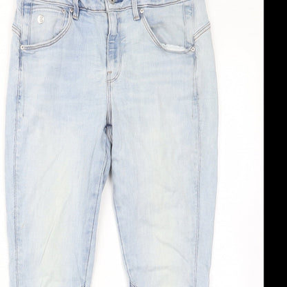 G RAW Womens Blue Cotton Skinny Jeans Size 31 in L28 in Regular Zip - Pockets, Belt Loops