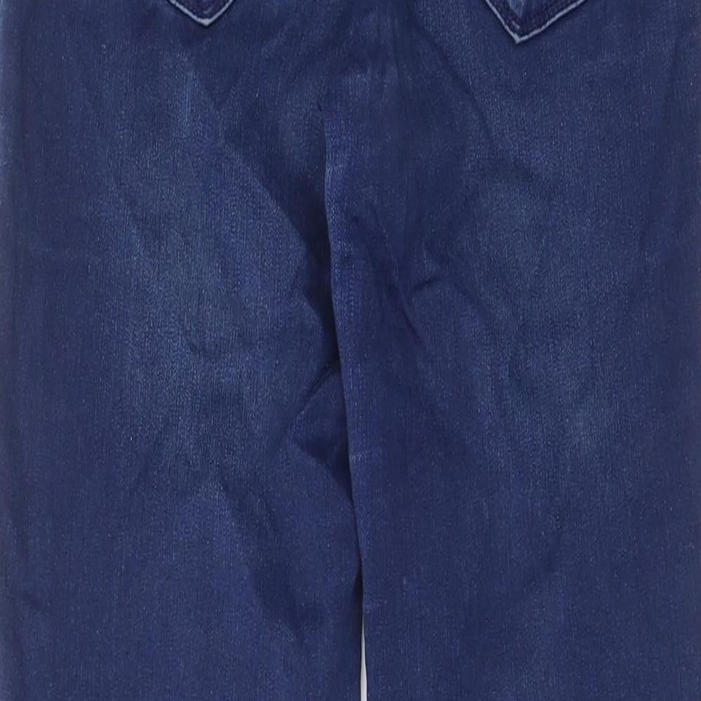 New Look Womens Blue Cotton Skinny Jeans Size 10 L28 in Regular Zip - Pockets, Belt Loops