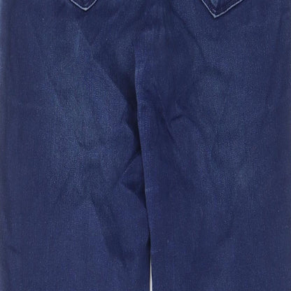 New Look Womens Blue Cotton Skinny Jeans Size 10 L28 in Regular Zip - Pockets, Belt Loops