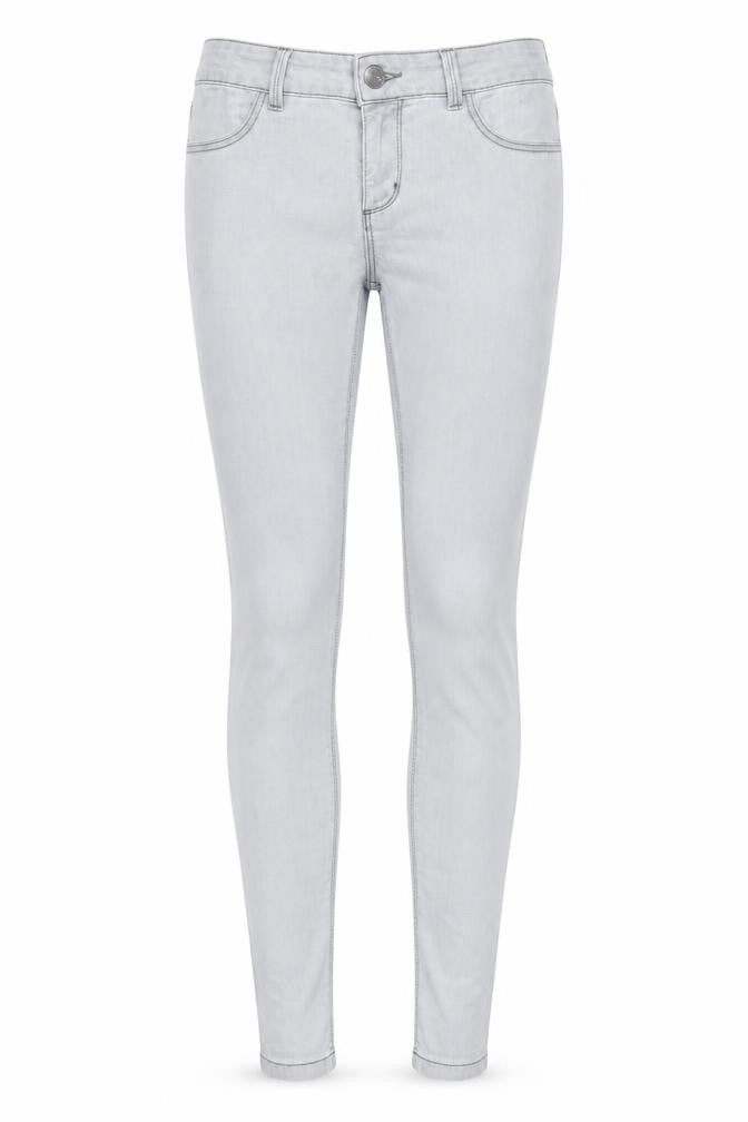 Oasis Womens Grey Cotton Skinny Jeans Size 10 L29 in Regular Zip - Pockets, Belt Loops